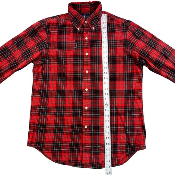 Polo Ralph Lauren Performance Flannel Shirt Mens Medium Classic Fit Tartan Plaid - Picture 10 of 11